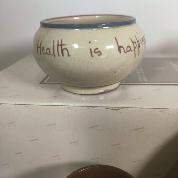 Olde English Pottery by Tourqay, set of 5 pieces. each with a Motto, handpainted - Picture 8 of 9